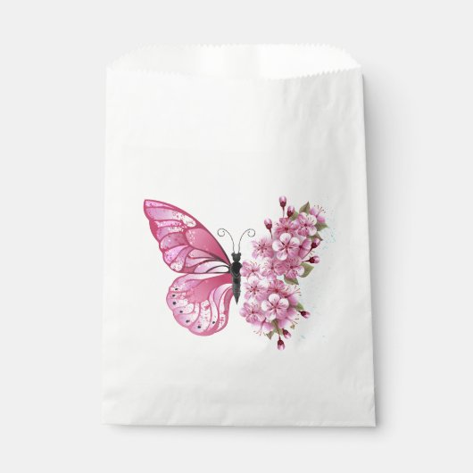 Bloemvink met roze Sakura Bedankzakje (Voorkant)