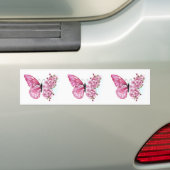 Bloemvink met roze Sakura Bumpersticker (Op auto)