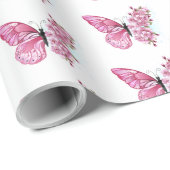 Bloemvink met roze Sakura Cadeaupapier (Rol Hoek)