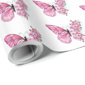Bloemvink met roze Sakura Cadeaupapier (Rol Hoek)