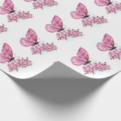 Bloemvink met roze Sakura Cadeaupapier (Hoek)