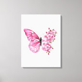 Bloemvink met roze Sakura Canvas Afdruk (Voorkant)