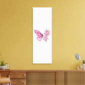 Bloemvink met roze Sakura Canvas Afdruk (Insitu (Woonkamer))