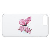 Bloemvink met roze Sakura Case-Mate iPhone Case (Achterkant (Horizontaal))