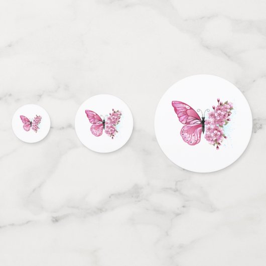 Bloemvink met roze Sakura Confetti (Voorkanten)