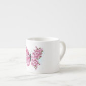 Bloemvink met roze Sakura Espresso Kop (Voorkant rechts)