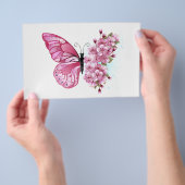 Bloemvink met roze Sakura Flyer (Hand)