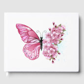 Bloemvink met roze Sakura Gastenboek (Voorkant)