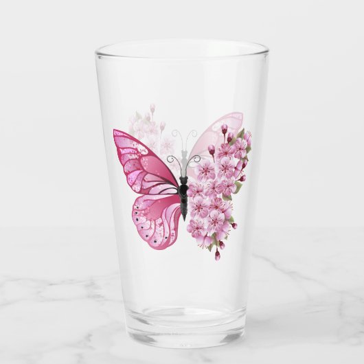 Bloemvink met roze Sakura Glas (Achterkant)