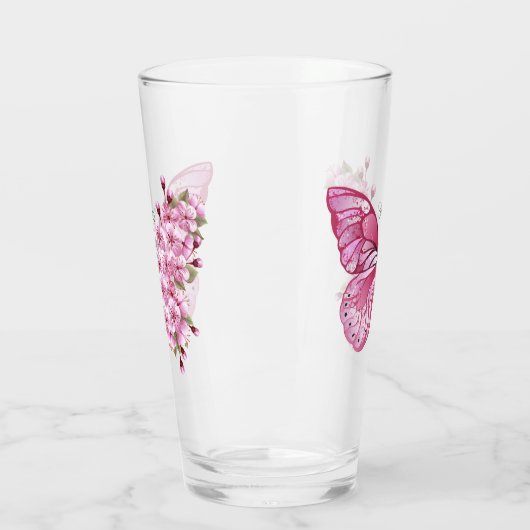 Bloemvink met roze Sakura Glas (Links)