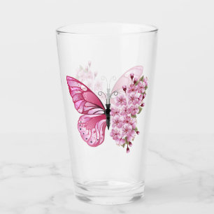 Bloemvink met roze Sakura Glas