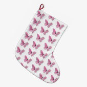 Bloemvink met roze Sakura Grote Kerstsok (Voorkant (Hangend))