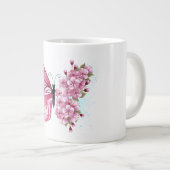 Bloemvink met roze Sakura Grote Koffiekop (Voorkant rechts)