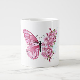 Bloemvink met roze Sakura Grote Koffiekop