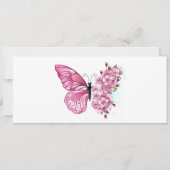 Bloemvink met roze Sakura Kaart (Voorkant)