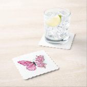 Bloemvink met roze Sakura Kartonnen Onderzetters (Insitu)