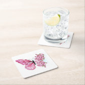 Bloemvink met roze Sakura Kartonnen Onderzetters (Insitu)