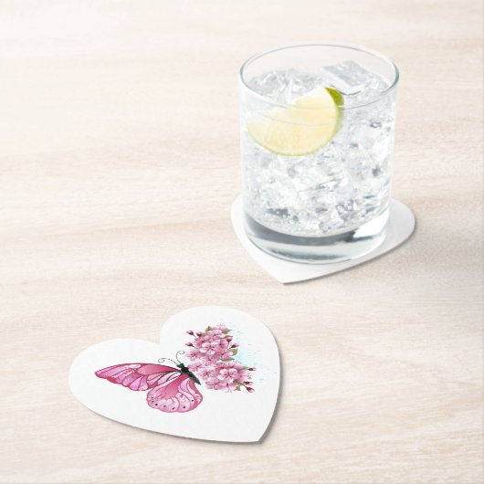 Bloemvink met roze Sakura Kartonnen Onderzetters (Insitu)