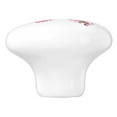 Bloemvink met roze Sakura Keramische Knop (Zijkant)