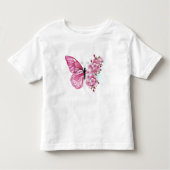 Bloemvink met roze Sakura Kinder Shirts (Voorkant)
