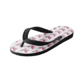 Bloemvink met roze Sakura Kinder Teenslippers (Schuin)