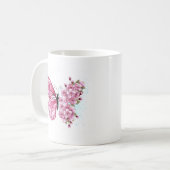 Bloemvink met roze Sakura Koffiemok (Voorkant links)