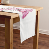 Bloemvink met roze Sakura Korte Tafelloper (Voorbeeld)