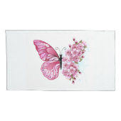 Bloemvink met roze Sakura Kussensloop (Achterkant-Rechts)