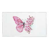 Bloemvink met roze Sakura Kussensloop (Achterkant)