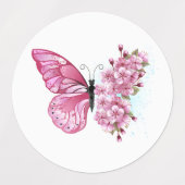 Bloemvink met roze Sakura Labels (Design 1)