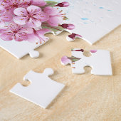 Bloemvink met roze Sakura Legpuzzel (Zijkant)