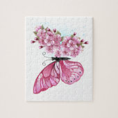 Bloemvink met roze Sakura Legpuzzel (Verticaal)