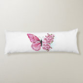 Bloemvink met roze Sakura Lichaamskussen (Achterkant)