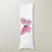 Bloemvink met roze Sakura Lichaamskussen (Voorkant Verticaal)