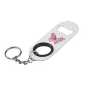 Bloemvink met roze Sakura Mini Flessenopener (Voorkant Gekanteld)