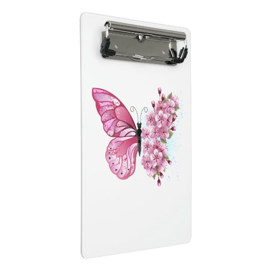 Bloemvink met roze Sakura Mini Klembord (Schuin)