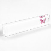 Bloemvink met roze Sakura Naambordje