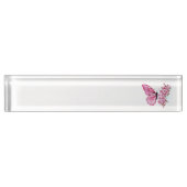 Bloemvink met roze Sakura Naambordje (Voorkant)