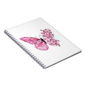 Bloemvink met roze Sakura Notitieboek (Rechterzijde)