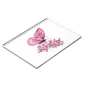 Bloemvink met roze Sakura Notitieboek (Linkerzijde)