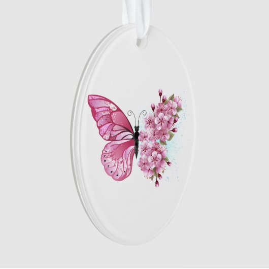 Bloemvink met roze Sakura Ornament (voorkant)