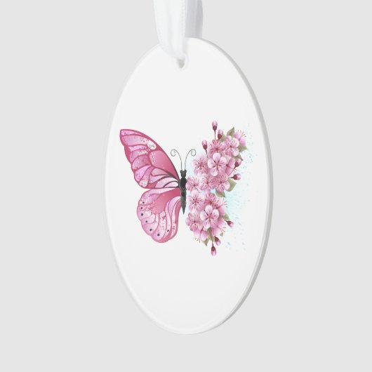 Bloemvink met roze Sakura Ornament (voorkant)
