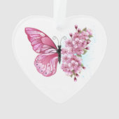 Bloemvink met roze Sakura Ornament (achterkant)