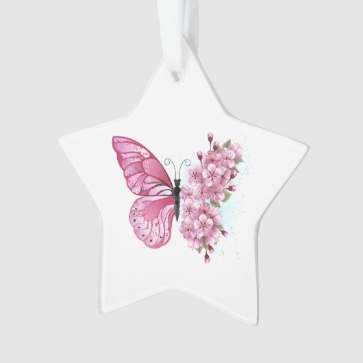 Bloemvink met roze Sakura Ornament (voorkant)