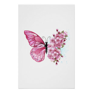 Bloemvink met roze Sakura Perfect Poster