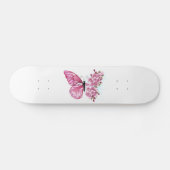Bloemvink met roze Sakura Persoonlijk Skateboard (Horizontaal)
