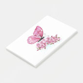 Bloemvink met roze Sakura Post-it® Notes (Schuin)