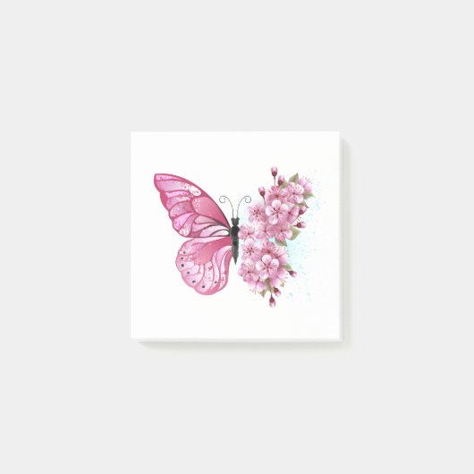 Bloemvink met roze Sakura Post-it® Notes (Voorkant)