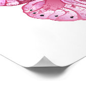 Bloemvink met roze Sakura Poster (Hoek)