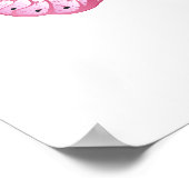 Bloemvink met roze Sakura Poster (Hoek)